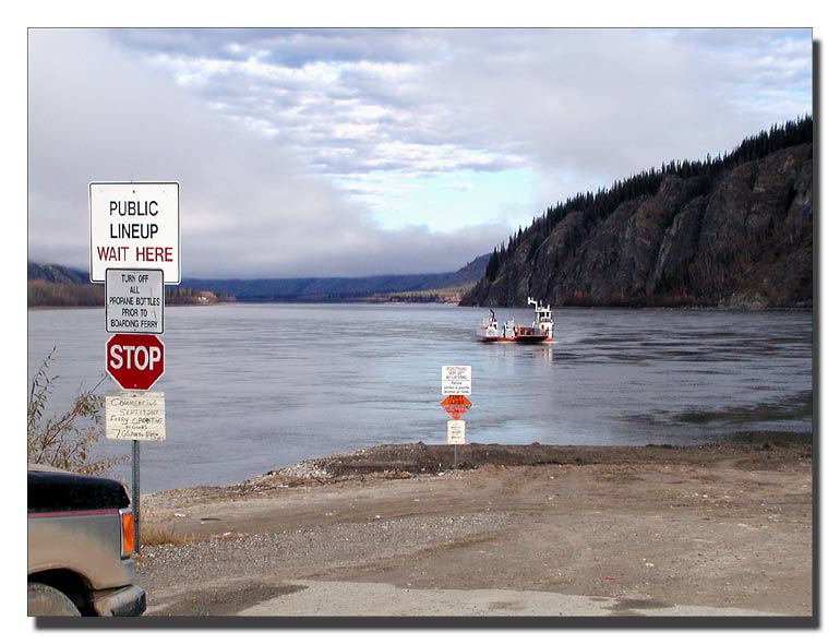 Yukon River Ferry at Dawson City