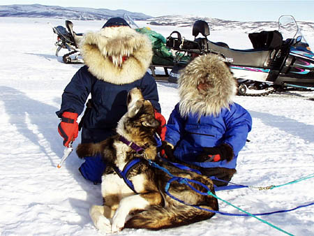 Eskimo kids at Shaktoolik.